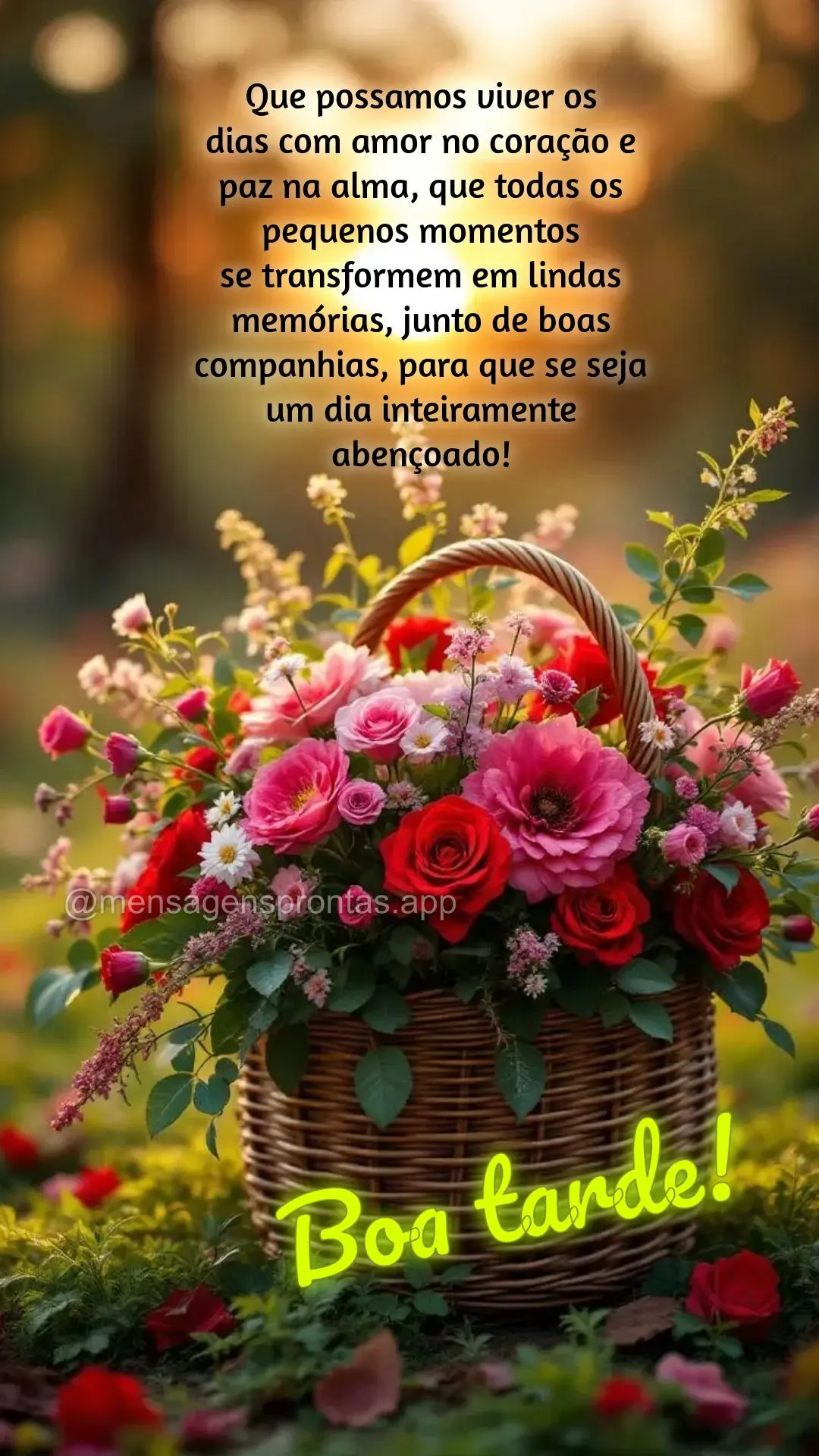 Que possamos viver os 
dias com amor no coração e 
paz na alma, que todas os pequenos momentos 
se transformem em lindas memórias, junto de boas co...