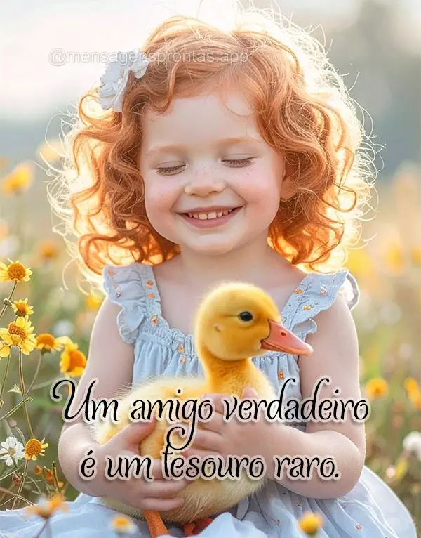 Um amigo verdadeiro é um tesouro raro.