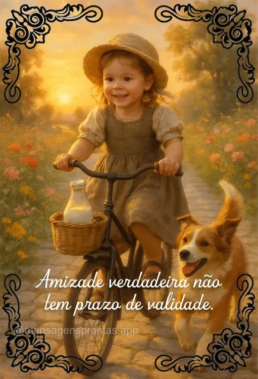Amizade verdadeira não tem prazo de validade.