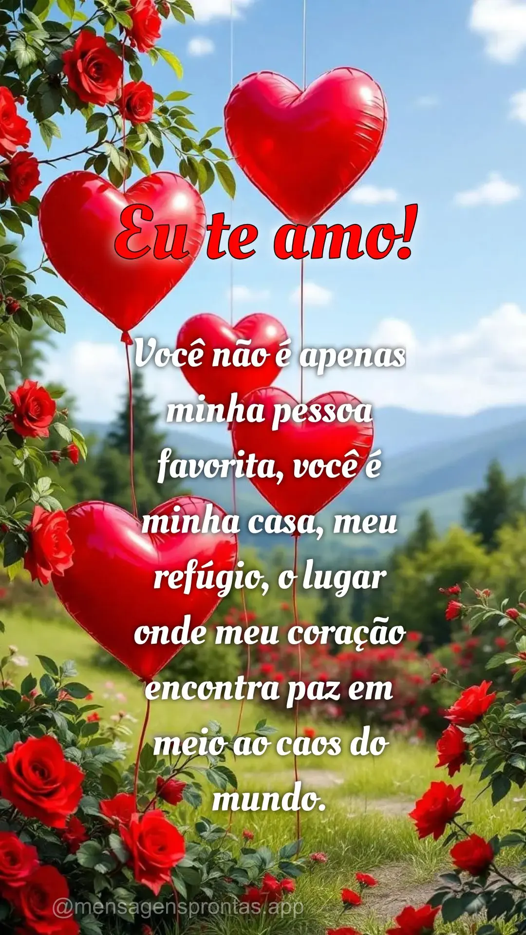 Você não é apenas minha pessoa favorita, você é minha casa, meu refúgio, o lugar onde meu coração encontra paz em meio ao caos do mundo. Eu te am...