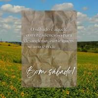 O sábado é aquele convite silencioso para desacelerar, curtir quem se ama e recarregar a alma com coisas boas.
Bom sábado!