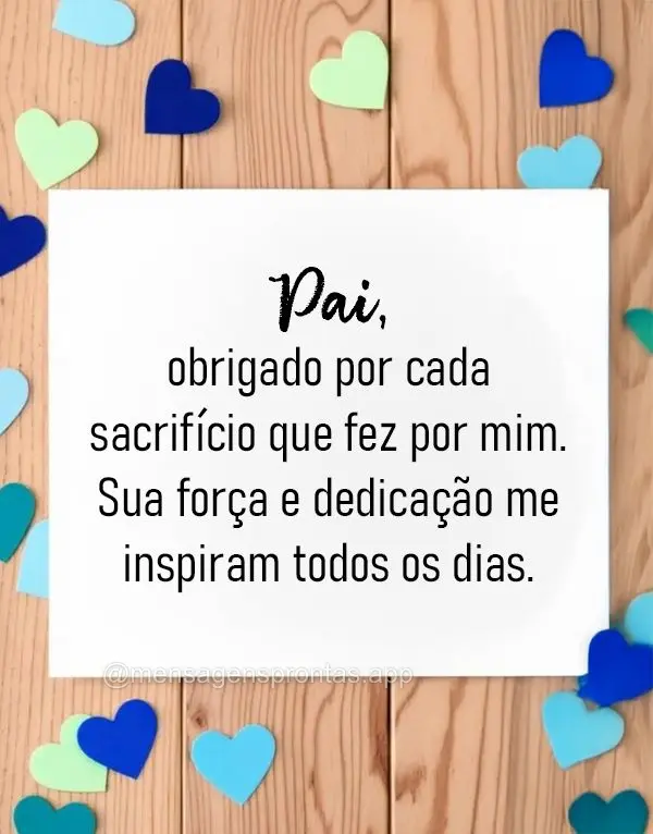Pai, obrigado por cada sacrifício que fez por mim. Sua força e dedicação me inspiram todos os dias.