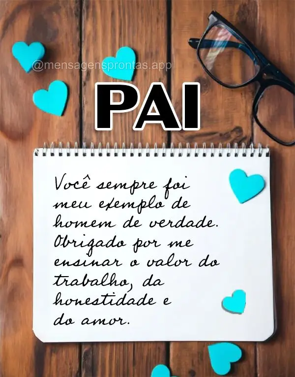 Pai. Você sempre foi meu exemplo de homem de verdade. Obrigado por me ensinar o valor do trabalho, da honestidade e do amor.