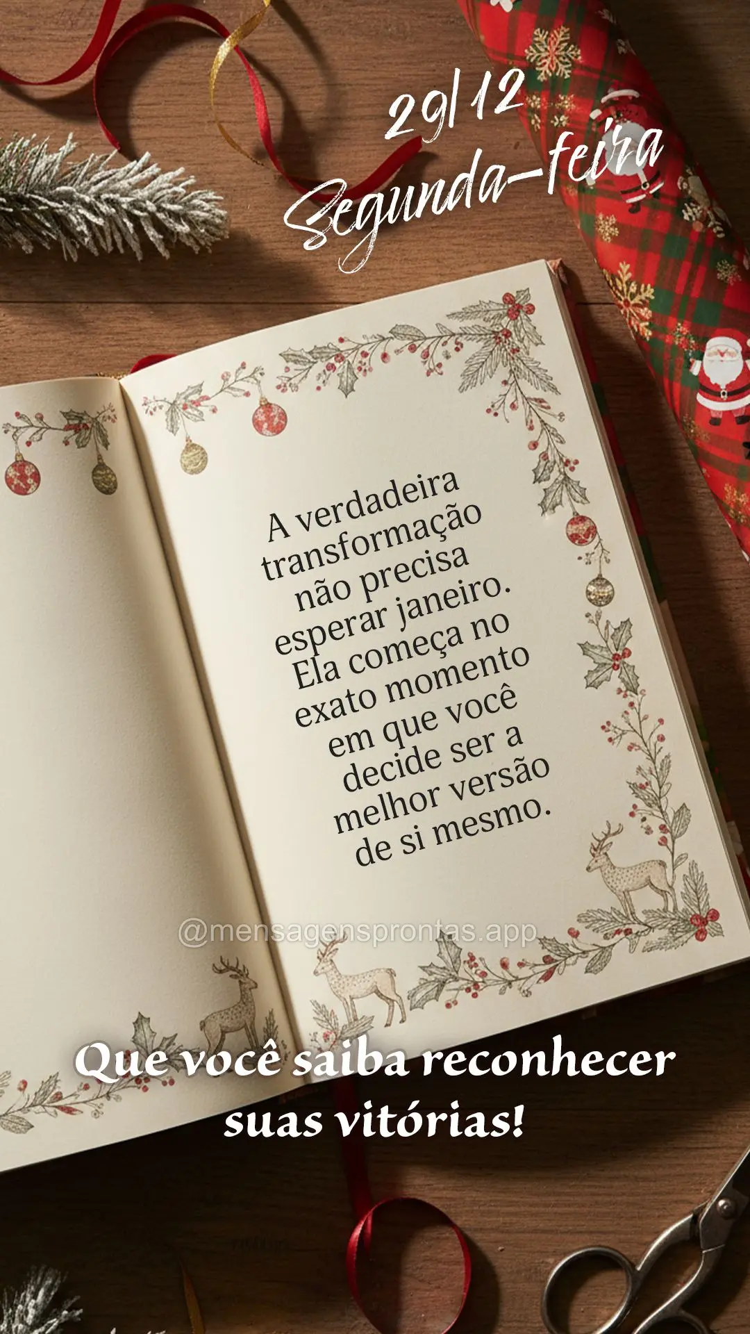 A verdadeira transformação não precisa esperar janeiro. Ela começa no exato momento em que você decide ser a melhor versão de si mesmo. Que você s...