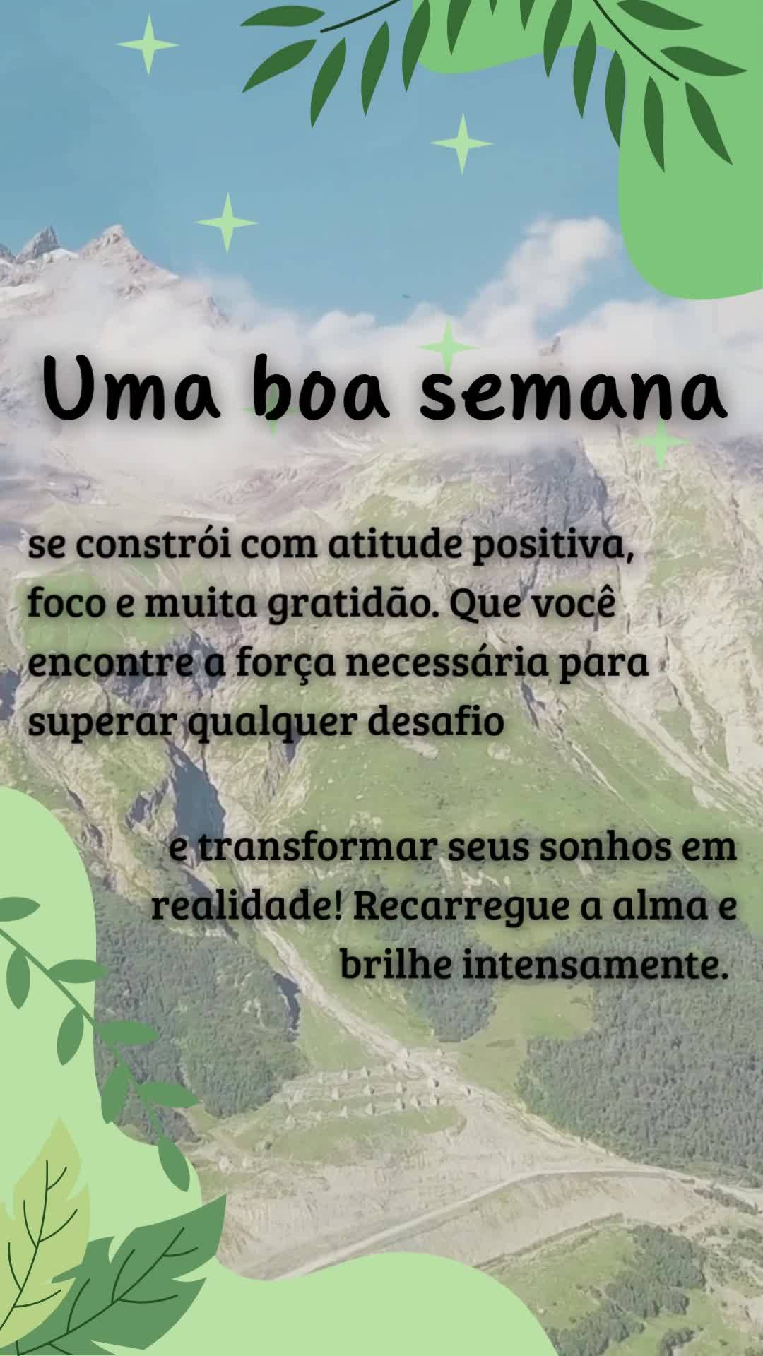 Uma boa semana
se constrói com atitude positiva, foco e muita gratidão. Que você encontre a força necessária para superar qualquer desafio
e trans...