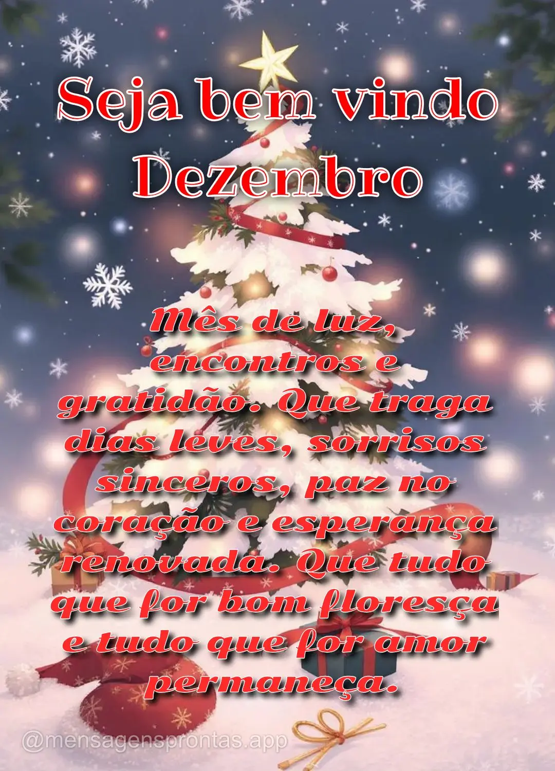 Mês de luz, encontros e gratidão. Que traga dias leves, sorrisos sinceros, paz no coração e esperança renovada. Que tudo que for bom floresça e tud...
