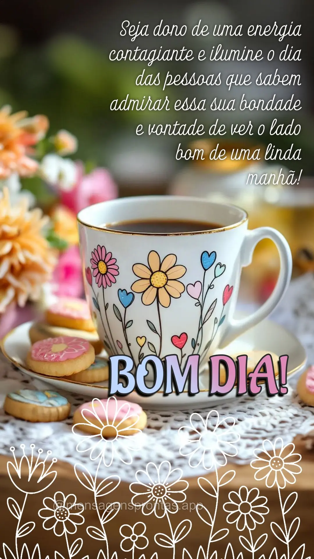 Seja dono de uma energia contagiante e ilumine o dia das pessoas que sabem admirar essa sua bondade e vontade de ver o lado bom de uma linda manhã! Bom ...