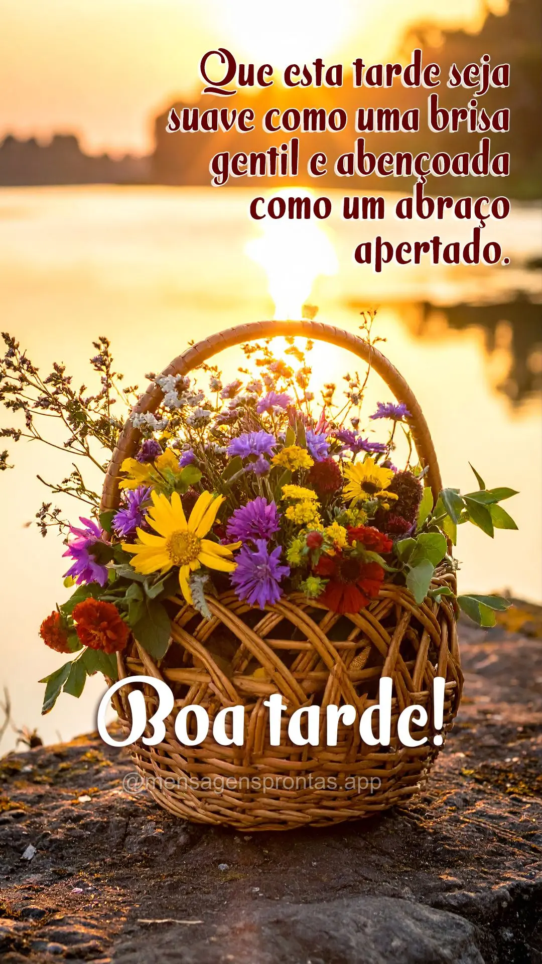 Que esta tarde seja suave como uma brisa gentil e abençoada como um abraço apertado. Boa tarde!