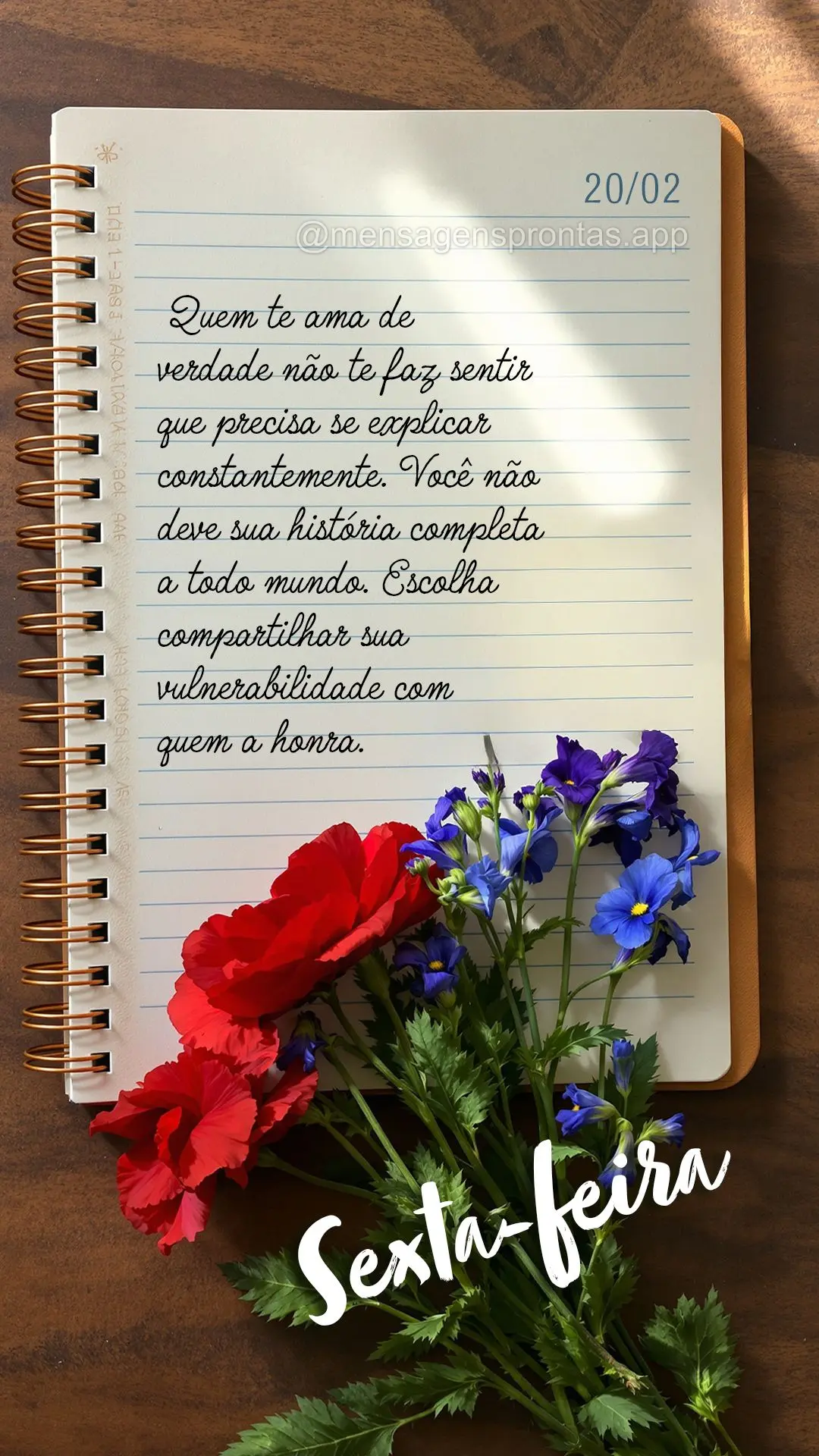 Quem te ama de verdade não te faz sentir que precisa se explicar constantemente. Você não deve sua história completa a todo mundo. Escolha compartilh...
