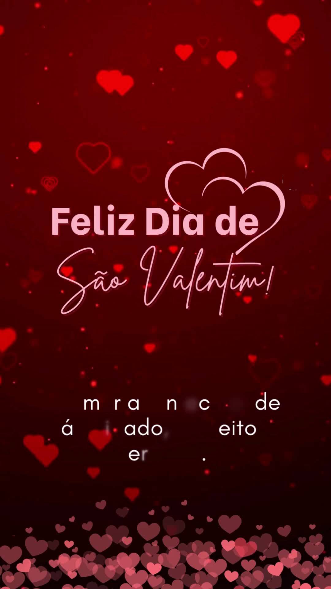 O amor acontece onde há cuidado, respeito e verdade.  Feliz Dia de São Valentim!