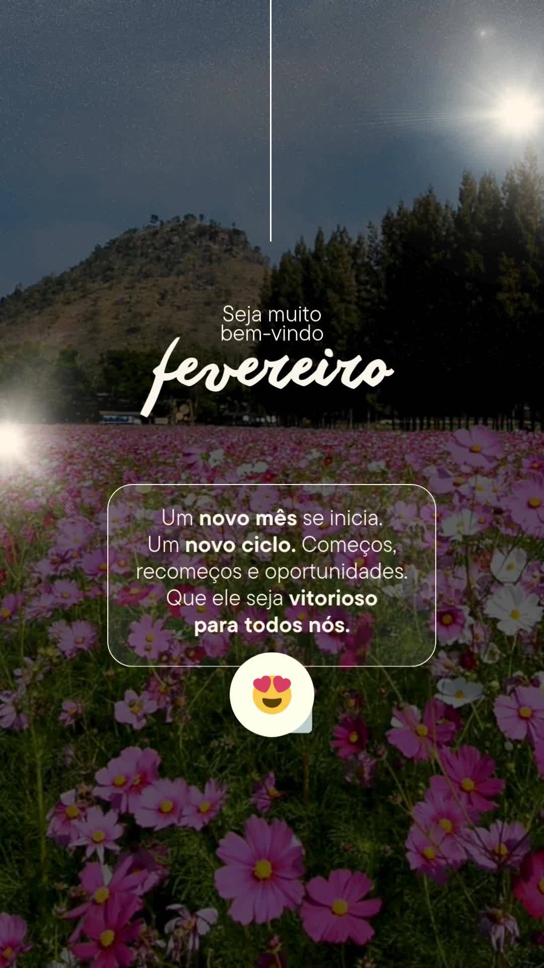Um novo mês se inicia.
Um novo ciclo. Começos,
recomeços e oportunidades.
Que ele seja vitorioso
para todos nós. Seja muito bem-vindo fevereiro...