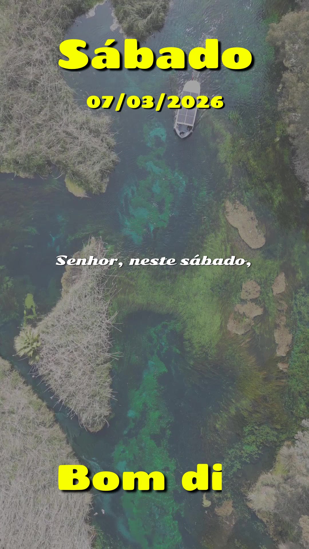 Senhor, neste sábado, sete de março de dois mil e vinte e seis, eu simplesmente quero Te agradecer. Obrigado pela vida que respiro, pelo sol que aquece...