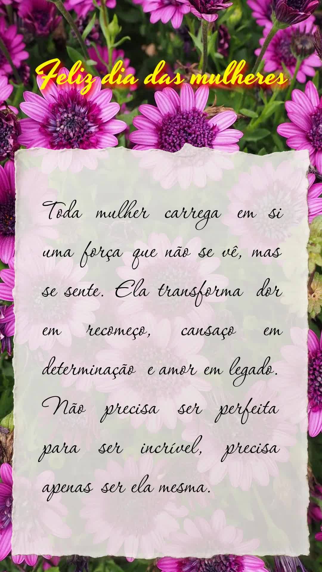 Toda mulher carrega em si uma força que não se vê, mas se sente. Ela transforma dor em recomeço, cansaço em determinação e amor em legado. Não pr...