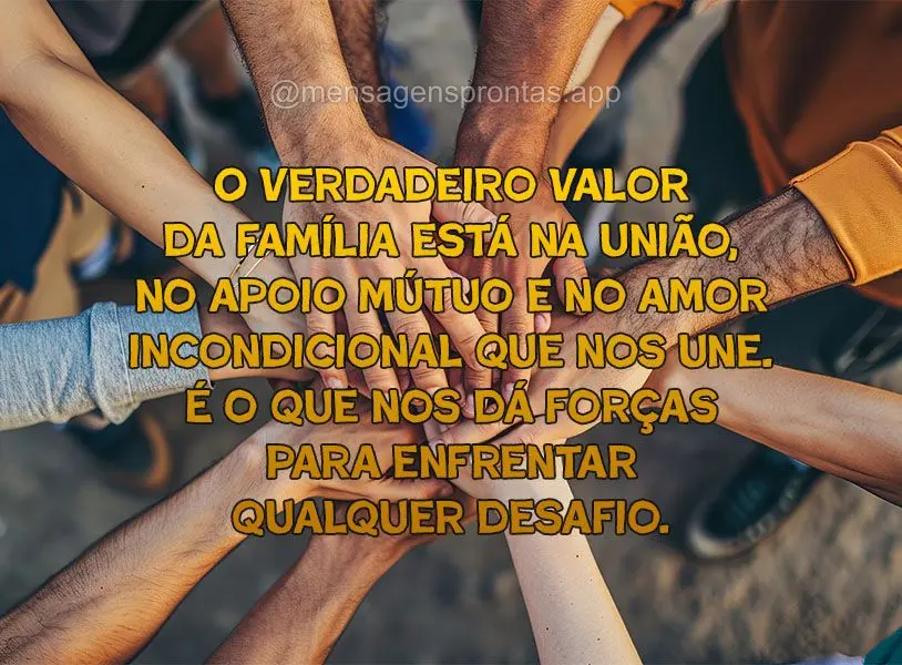 O verdadeiro valor da família está na união, no apoio mútuo e no amor incondicional que nos une. É o que nos dá forças para enfrentar qualquer des...